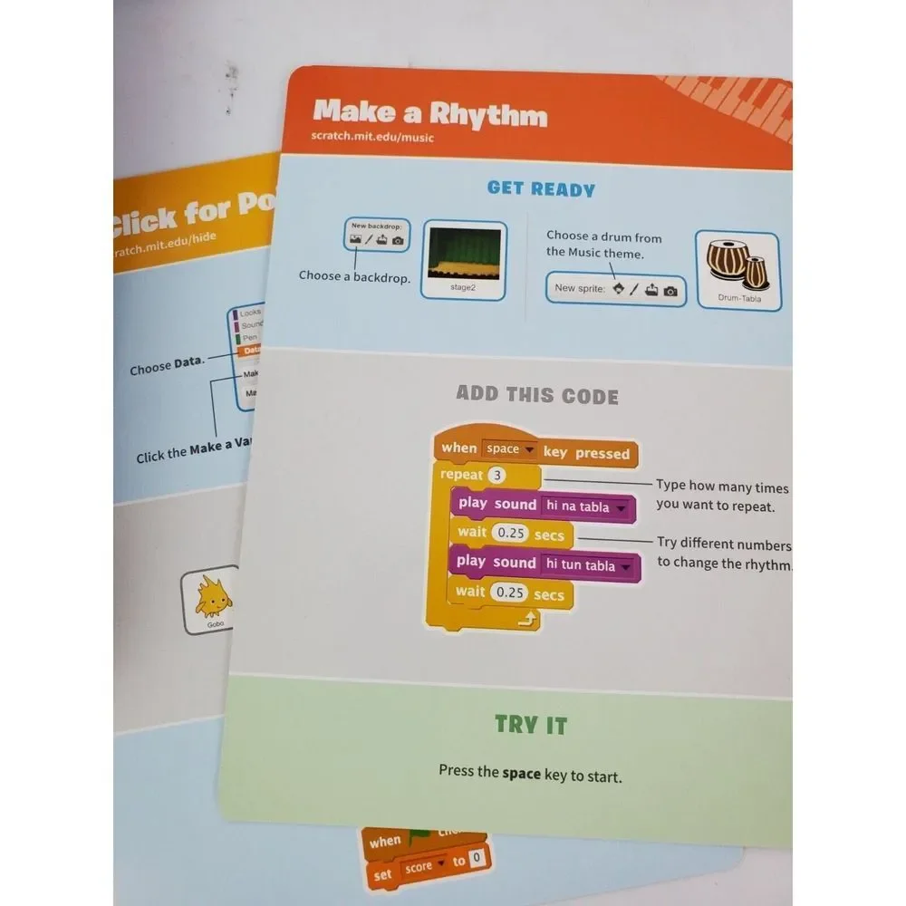 Scratch Coding Cards Ages 8+ Beginner Level‎ Learn to Code STEM4